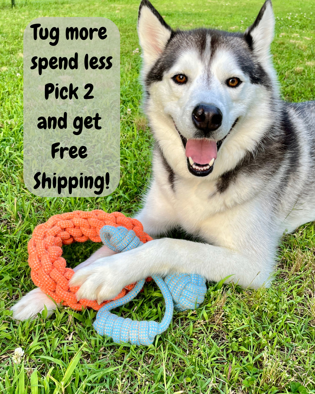 TugBud 100% Organic Hemp Tug and Fetch Toy