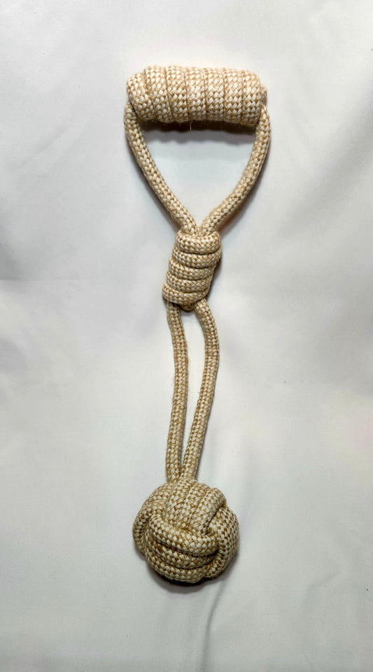 TugBud 100% Organic Hemp Tug and Fetch Toy